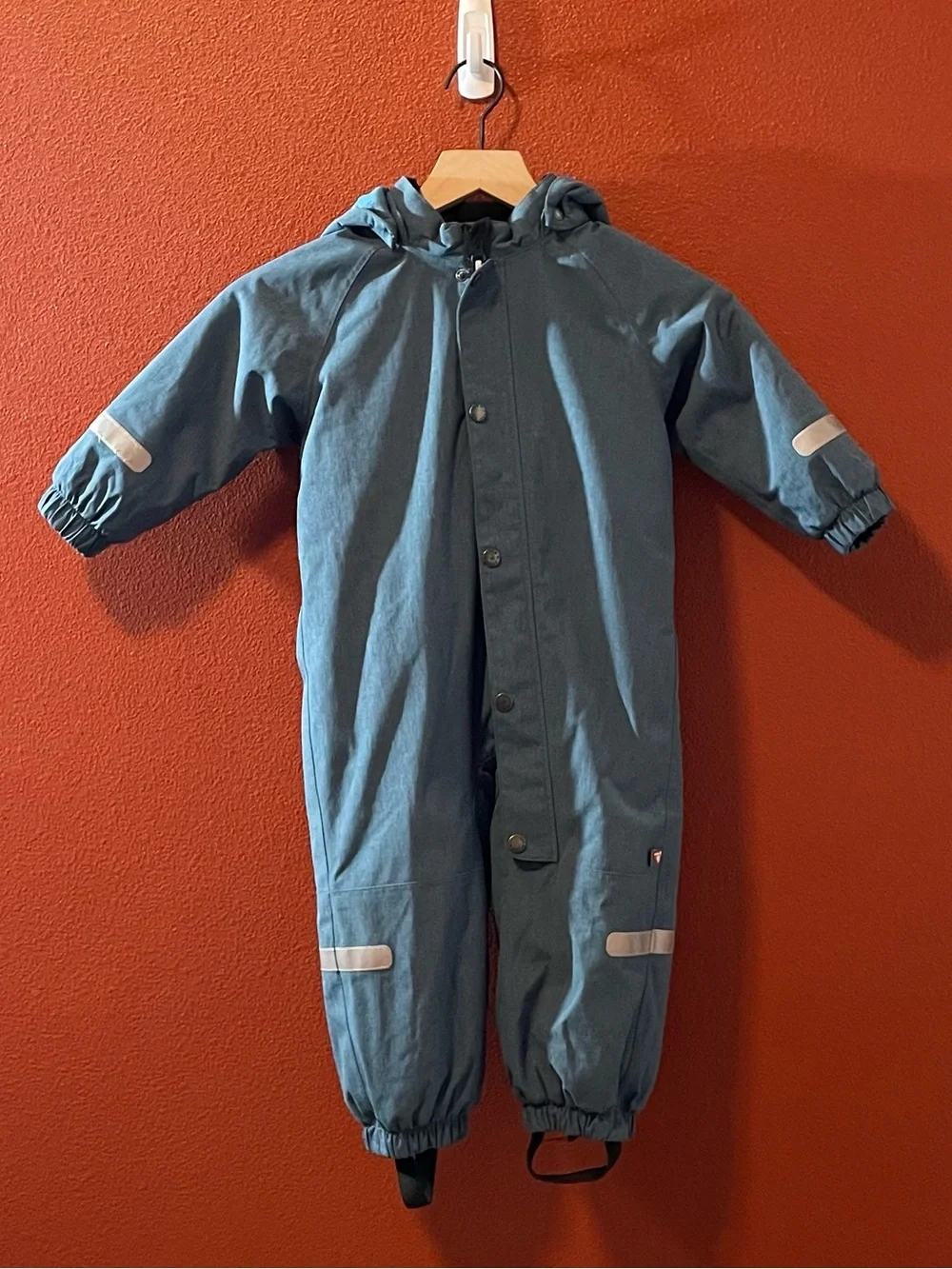 Polarn O. Pyret Boy’s Blue Weather Pro Water Repellent Reflective‎ Snowsuit